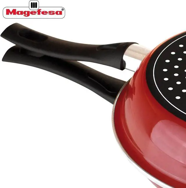 Alt view image 7 of 7 - MAGEFESA ® Frittata spanish tortilla frying pan, 9.4 in, red, double layer non-stick frying pan, vitrified steel, compatible with all types of fire, including induction, Dishwasher safe, Ergonomic