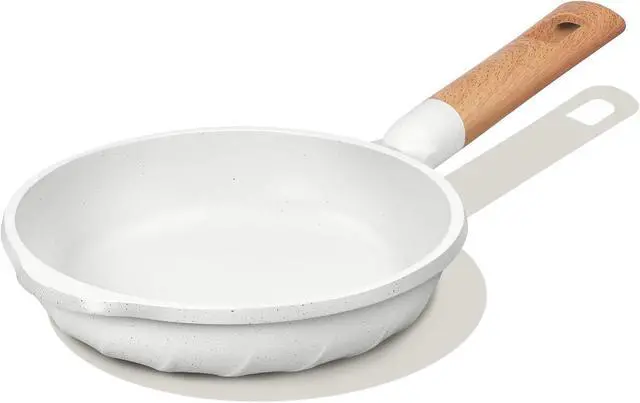 Main image of COOKLOVER Nonstick Frying Pan 100% PFOA Free Cookware Induction Skillet Stir Fry Pan (White, 7.9 inch)