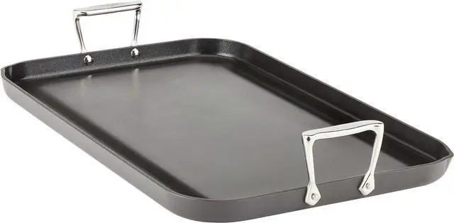 Main image of All-Clad HA1 Hard Anodized Nonstick Griddle 13x20 Inch Oven Broiler Safe 500F Pots and Pans, Cookware Black
