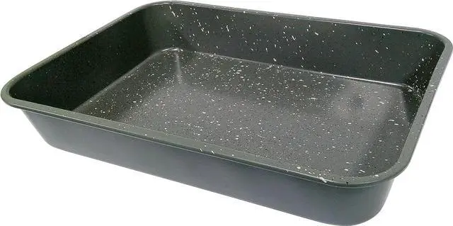 Alt view image 2 of 5 - casaWare Grande Lasagna/Roaster Pan 18 x 12 x 3-Inch - Extra Large, Ceramic Coated NonStick (Silver Granite)