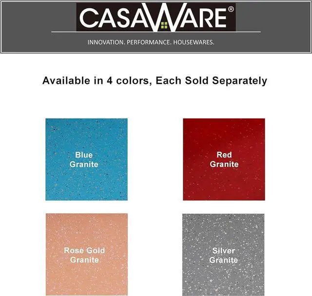 Alt view image 5 of 5 - casaWare Grande Lasagna/Roaster Pan 18 x 12 x 3-Inch - Extra Large, Ceramic Coated NonStick (Silver Granite)