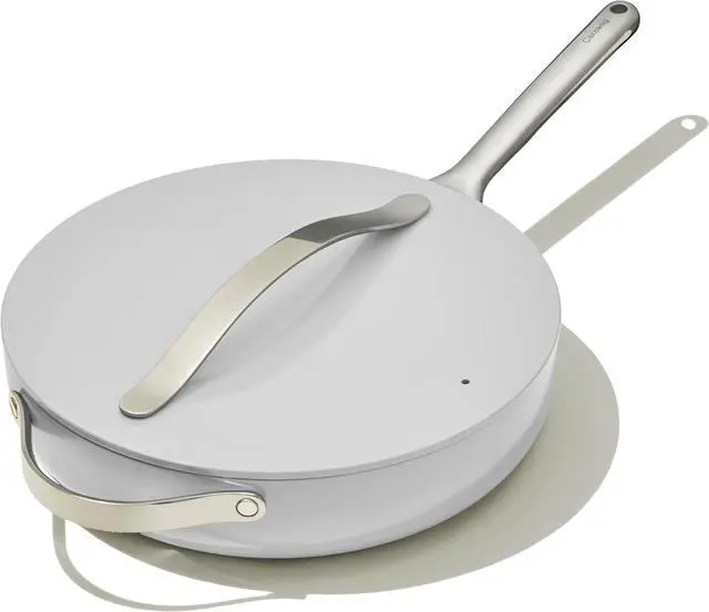 Main image of Caraway Nonstick Ceramic Sauté Pan with Lid (4.5 qt, 11.8") - Non Toxic, PTFE & PFOA Free - Oven Safe & Compatible with All Stovetops (Gas, Electric & Induction) - Gray