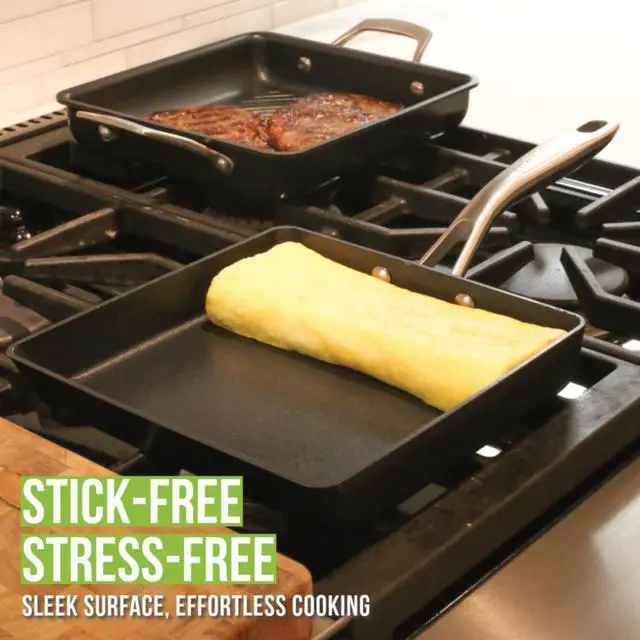 Alt view image 2 of 7 - TECHEF - Onyx Collection, Nonstick Tamagoyaki Japanese Omelette Pan/Egg Pan (PFOA Free), Made in Korea