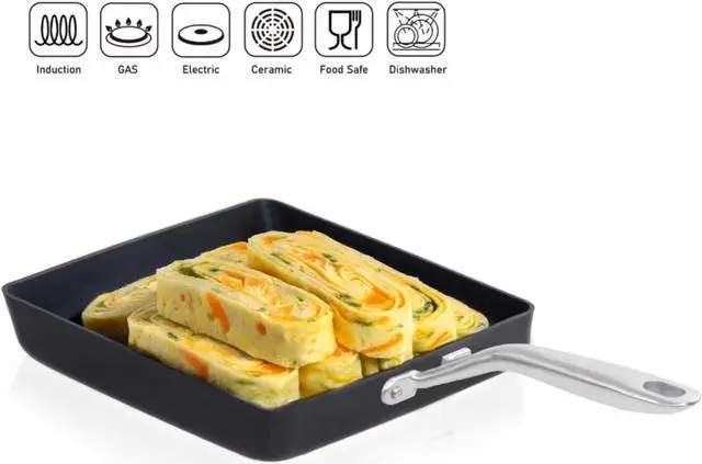 Alt view image 3 of 7 - TECHEF - Onyx Collection, Nonstick Tamagoyaki Japanese Omelette Pan/Egg Pan (PFOA Free), Made in Korea