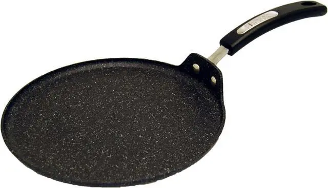 Main image of Starfrit The Rock 26cm (10") Non-Stick Multi Pan - Tawa - Durable Forged Aluminum - Oven Safe - PFOA Free - Easy to Clean - Black