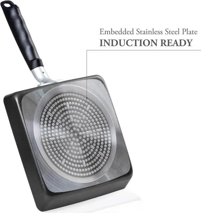 Alt view image 6 of 7 - TECHEF - Tamagoyaki Japanese Omelette Pan/Egg Pan Skillet, PFOA-Free, Dishwasher Safe, Induction-Ready, Made in Korea (Black/Large)