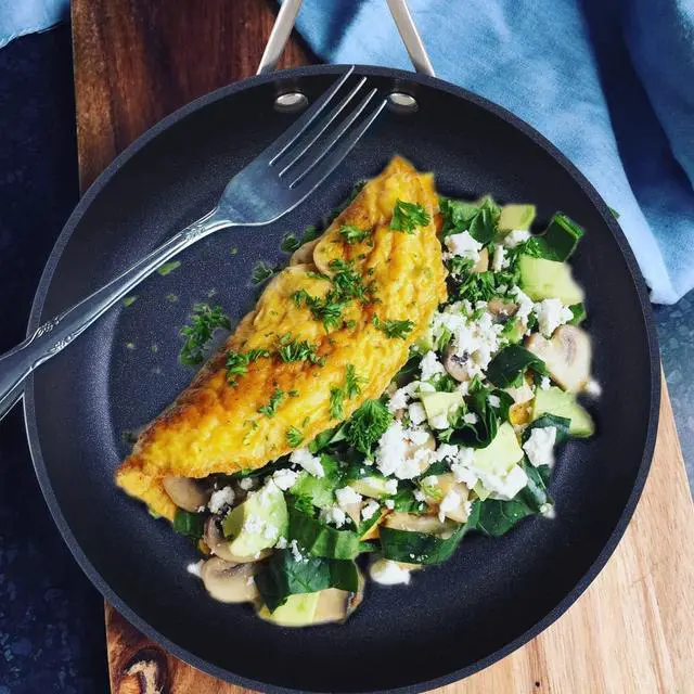 Alt view image 5 of 7 - MsMk Large Frying Pan, 12-Inch PFOA Free Nonstick Meat Omelet Skillet, Stay-Cool Handle, Titanium and Diamond Non Stick Coating From USA, Smooth Stainless Steel Base Induction Compatible