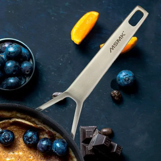 Alt view image 6 of 7 - MsMk Large Frying Pan, 12-Inch PFOA Free Nonstick Meat Omelet Skillet, Stay-Cool Handle, Titanium and Diamond Non Stick Coating From USA, Smooth Stainless Steel Base Induction Compatible