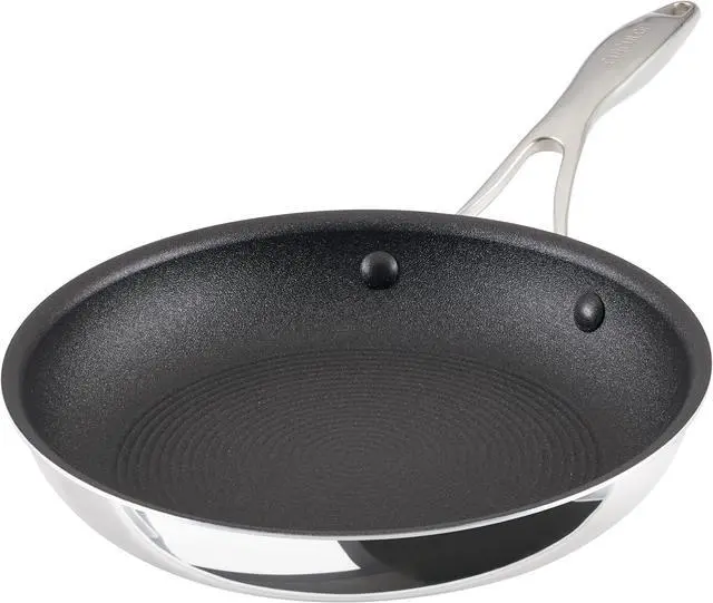 Main image of Circulon C1 Series Clad Stainless Steel with ScratchDefense Technology Cookware Nonstick Induction Frying Pan/Skillet, Metal Utensil Safe, 10 Inch Fry Pan - Polished Stainless Steel