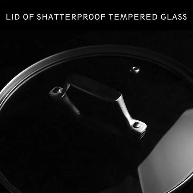 Alt view image 3 of 7 - MsMk 9 1/2 Inch Small Egg Pan with Lid, Titanium and Ceramic Nonstick Omelette Pan,Scratch-resistant, Induction Egg Skillet, Oven Safe to 700°F Pan for Cooking, Dishwasher Safe