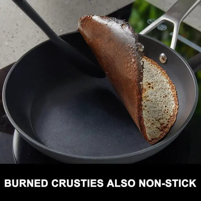 Alt view image 2 of 7 - MsMk 9 1/2 Inch Small Egg Pan with Lid, Titanium and Ceramic Nonstick Omelette Pan,Scratch-resistant, Induction Egg Skillet, Oven Safe to 700°F Pan for Cooking, Dishwasher Safe