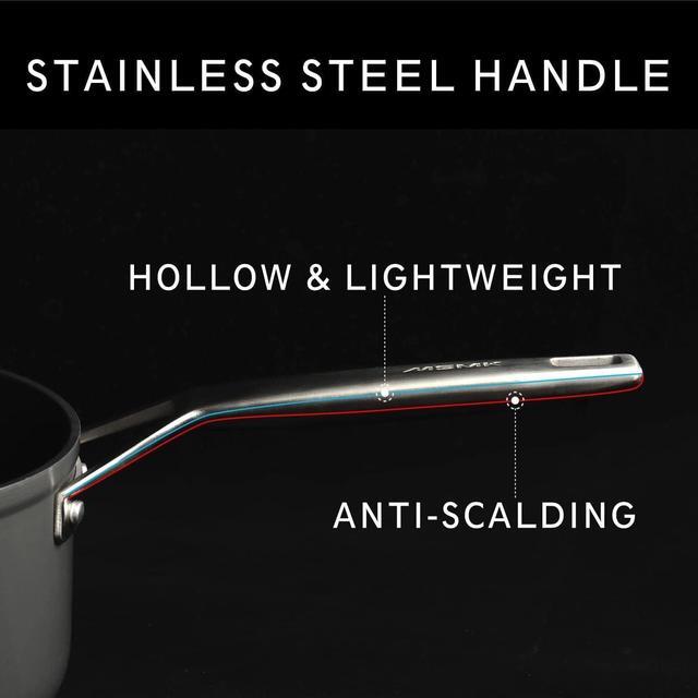 Alt view image 5 of 7 - MsMk 7 inch Small Egg Nonstick Frying Pan with Lid, Eggs Omelette Burnt also Non stick, Scratch-resistant, Induction Skillet, Oven Safe to 700°F Pan for Cooking, Dishwasher Safe