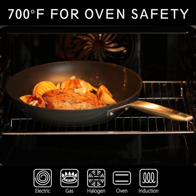 Alt view image 7 of 7 - MsMk 7 inch Small Egg Nonstick Frying Pan with Lid, Eggs Omelette Burnt also Non stick, Scratch-resistant, Induction Skillet, Oven Safe to 700°F Pan for Cooking, Dishwasher Safe