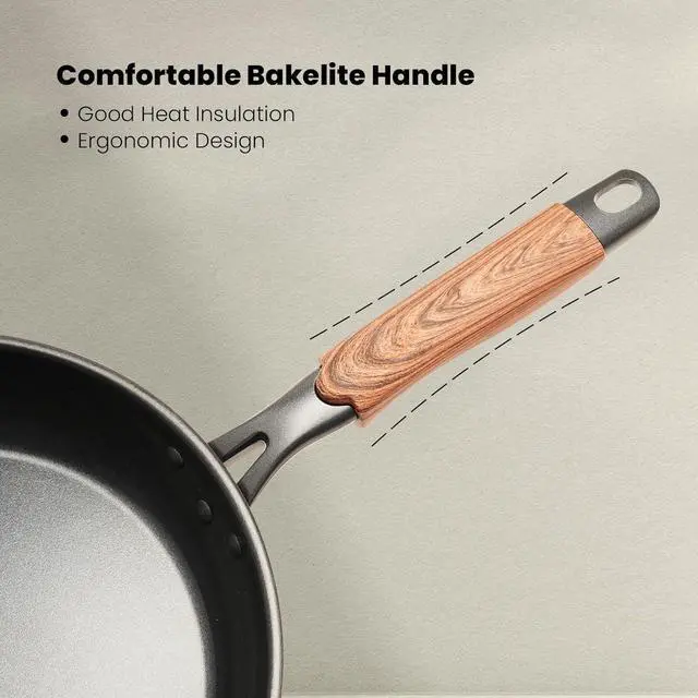 Alt view image 4 of 7 - ZHANG XIAO QUAN SINCE 1628 Non Toxic Stainless Steel Pan, Ceramic Coated Frying Pan, Omelette Pan Nonstick, Nonstick Frying Pan 9.5 Inch, Works on Induction, Electric Stove and Gas Cooktops
