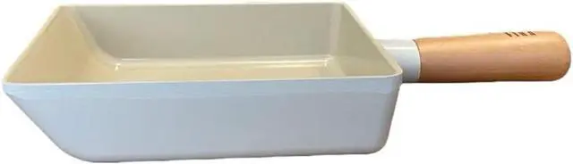 Main image of FIKA Kitchen Nonstick 6-Inch Rectangle Tamagoyaki Egg Roll Pan with Wooden Handle, Japanese Omelette Frying Skillet, Induction Compatible Cookware, Healthy Cooking Tamago Pan, Made in Korea (15cm)