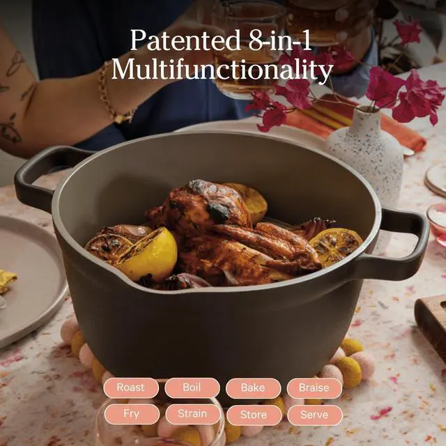Alt view image 3 of 7 - Our Place Perfect Pot - 5.5 Qt. Nonstick Ceramic Sauce Pan with Lid | Versatile Cookware for Stovetop and Oven | Steam, Bake, Braise, Roast | PTFE and PFOA-Free | Toxin-Free, Easy to Clean | Char