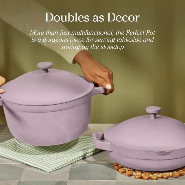 Alt view image 5 of 7 - Our Place Perfect Pot - 5.5 Qt. Nonstick Ceramic Sauce Pan with Lid | Versatile Cookware for Stovetop and Oven | Steam, Bake, Braise, Roast | PTFE and PFOA-Free | Toxin-Free, Easy to Clean | Char