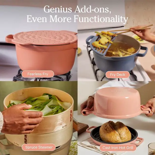 Alt view image 6 of 7 - Our Place Perfect Pot - 5.5 Qt. Nonstick Ceramic Sauce Pan with Lid | Versatile Cookware for Stovetop and Oven | Steam, Bake, Braise, Roast | PTFE and PFOA-Free | Toxin-Free, Easy to Clean | Char