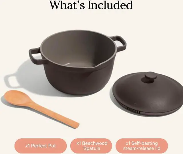Alt view image 7 of 7 - Our Place Perfect Pot - 5.5 Qt. Nonstick Ceramic Sauce Pan with Lid | Versatile Cookware for Stovetop and Oven | Steam, Bake, Braise, Roast | PTFE and PFOA-Free | Toxin-Free, Easy to Clean | Char