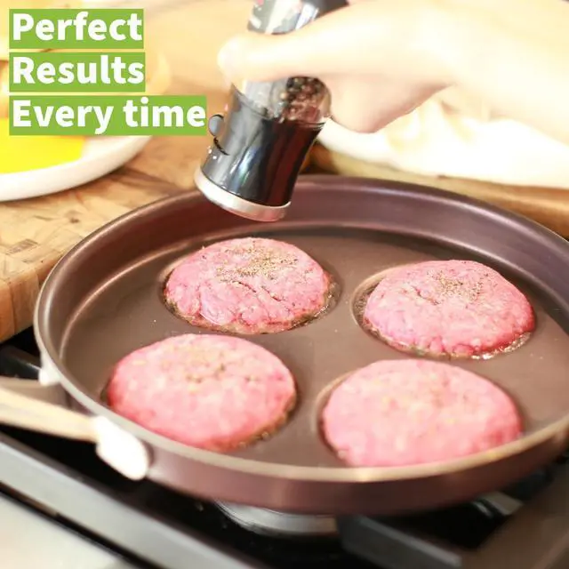 Alt view image 2 of 7 - TECHEF - Eggcelente Pan, Plett Pan, Multi Egg Pan, 4-Cup Egg Frying Pan, Nonstick Egg Cooker Pan, (Made in Korea) (Purple)