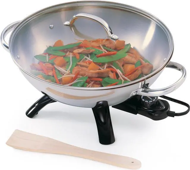 Main image of Presto 5900 1500-Watt Stainless-Steel Electric Wok