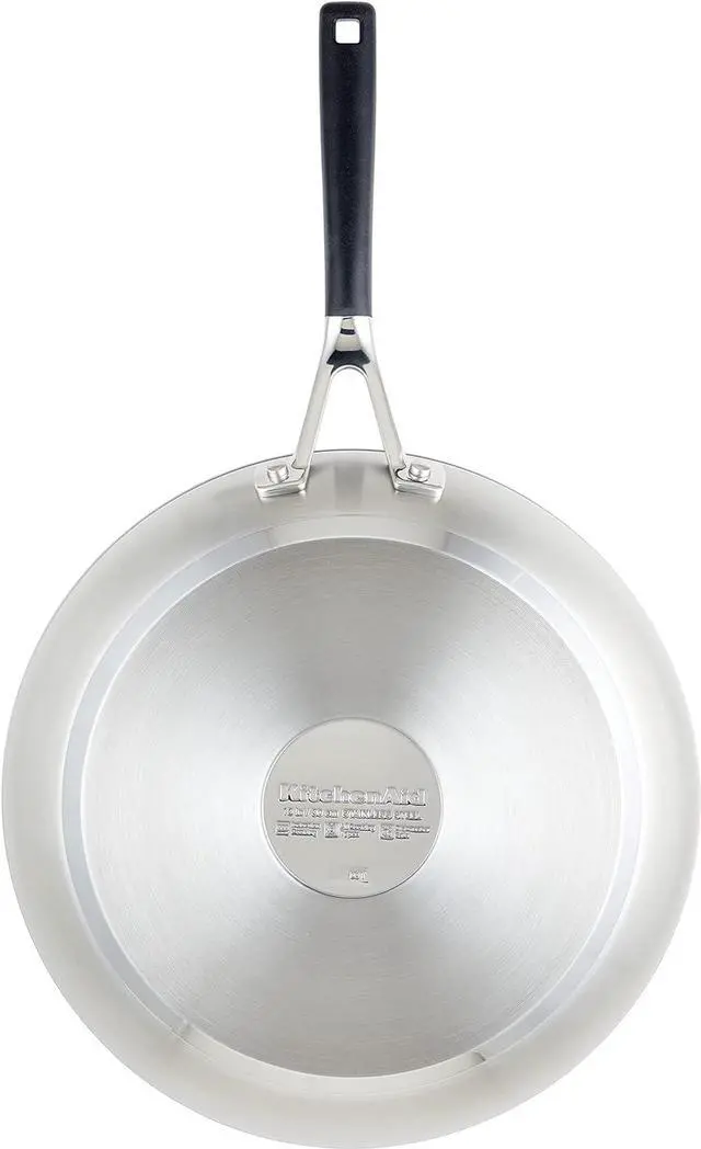 Alt view image 6 of 7 - KitchenAid Stainless Steel Frying Pan/Skillet, 12 Inch, Brushed Stainless Steel