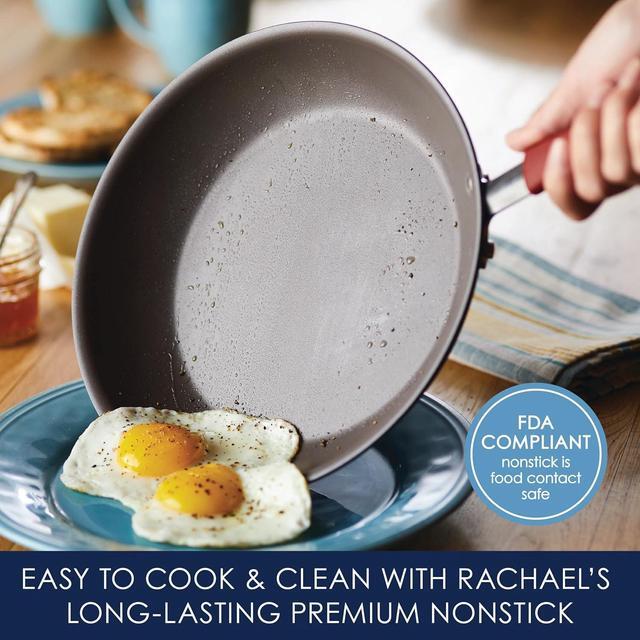 Alt view image 3 of 7 - Rachael Ray - 87630 Rachael Ray Cucina Hard Anodized Nonstick Cookware Pots and Pans Set, 12 Piece, Gray with Red Handles