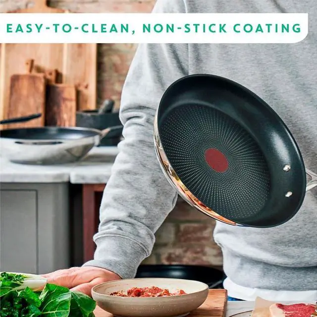 Alt view image 5 of 7 - Tefal e304s244 Jamie Oliver x 2 Frying, 24-28 cm, 2 Piece Pan Set, Black/White