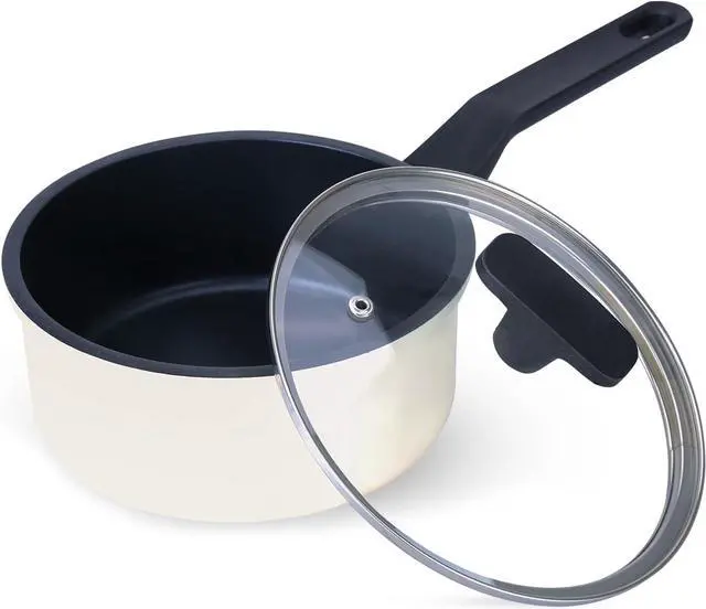 Main image of Nonstick Sauce Pan with Lid,1.5QT small pot, PFOA Free,Kitchen Pots Induction Pot,Cream