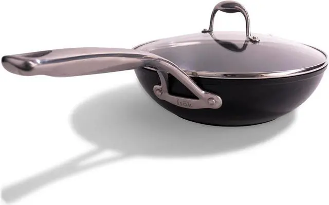 Alt view image 3 of 6 - All-In-One Non-Stick Fry Pan Meets Wok with Lid, 11-Inch, Black & Silver