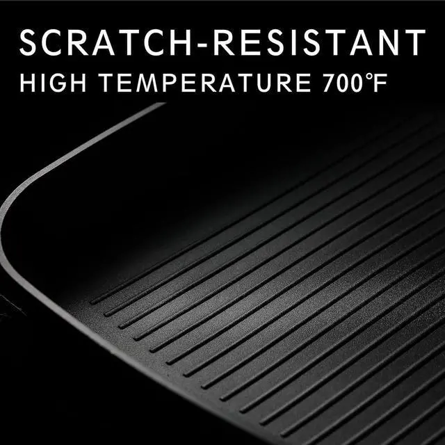 Alt view image 2 of 7 - MsMk Square Grill Pan with Lid, 9.5 Inch Titanium and Ceramic Nonstick Grilling Skillet PanStay-Cool HandleCompatible with All StovetopsPFOA FreeDishwasher & Oven SafeIndoor Chicken Skille