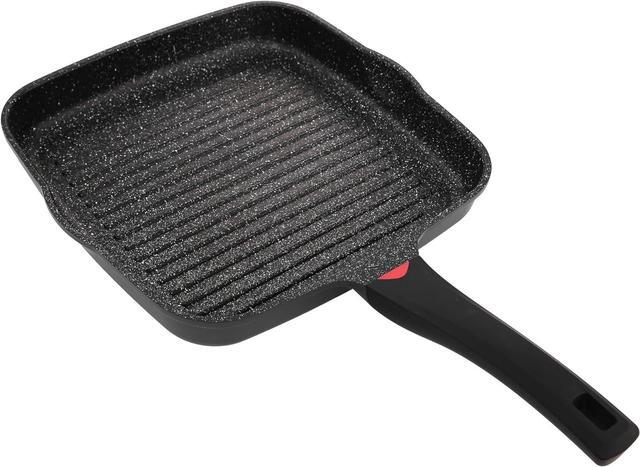 Alt view image 3 of 7 - 11 Inch Non Stick Grill Pan Granite Coated with Pour Spout - Lightweight 2.66 Quart Grill Pan for Indoor Cooking with Grip Handle - Induction Compatible PFOA Free Stove Top Grill (Black)