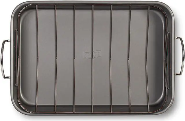 Alt view image 5 of 6 - Glad Roasting Pan Nonstick 11x15 - Heavy Duty Metal Bakeware Dish with Rack - Large Oven Roaster Tray for Baking Turkey, Chicken, and Veggies
