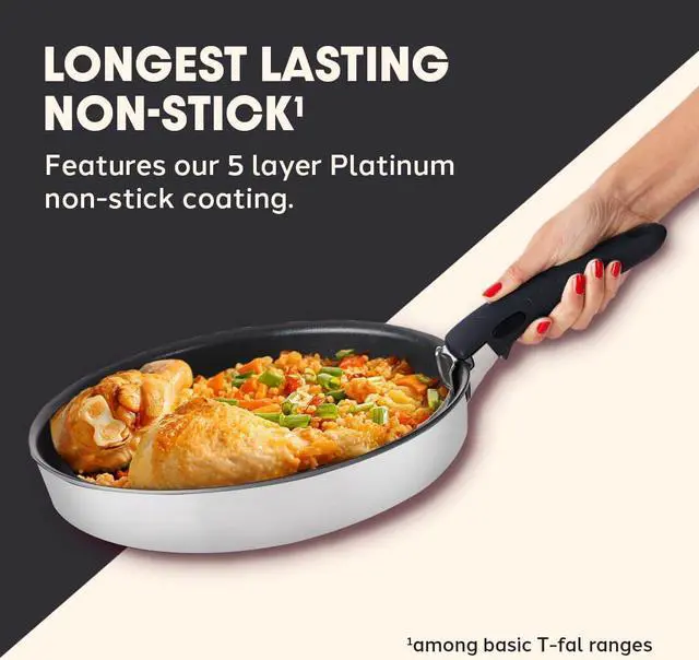Alt view image 5 of 7 - T-fal Ingenio Expertise Stainless Steel Cookware Set 13 Piece, Induction, Stackable Cookware, Pots and Pans Set, RV, Camping, Kitchen Fry Pans, Dishwasher Safe, Detachable/ Removable Handle, Silver
