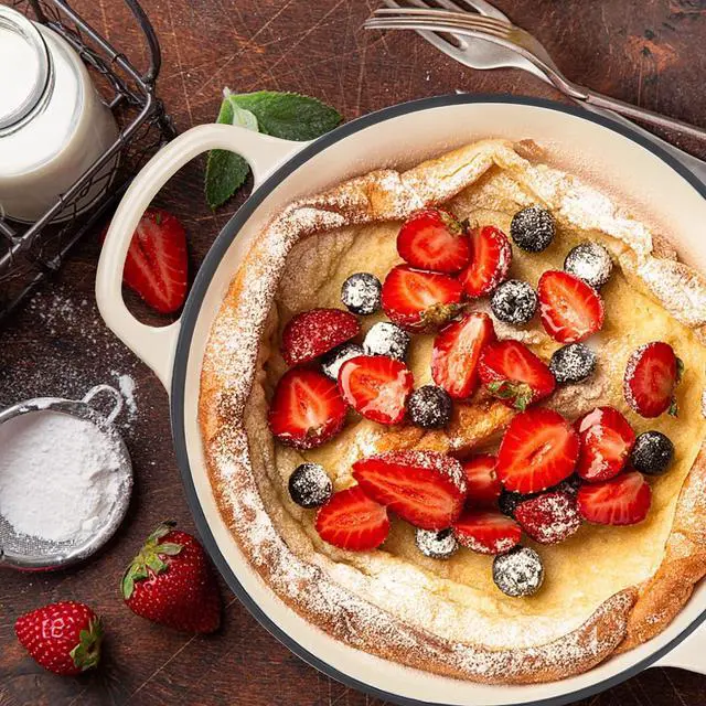 Alt view image 7 of 7 - Miereirl 6 QT Enameled Dutch Oven Pot with Lid, Cast Iron Dutch Oven with Dual Handles for Bread Baking, Cooking, Non-stick Enamel Coated Cookware (Beige)
