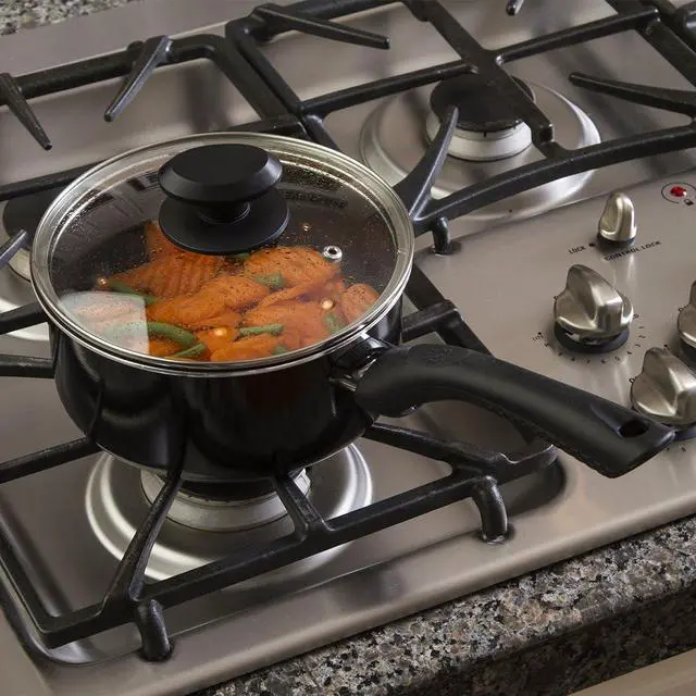 Alt view image 5 of 6 - Ecolution Artistry Nonstick Sauce Pan, Easy To Clean, Comfortable Handle, Even Heating, Dishwasher Safe Pots and Pans, 2-Quart, Black