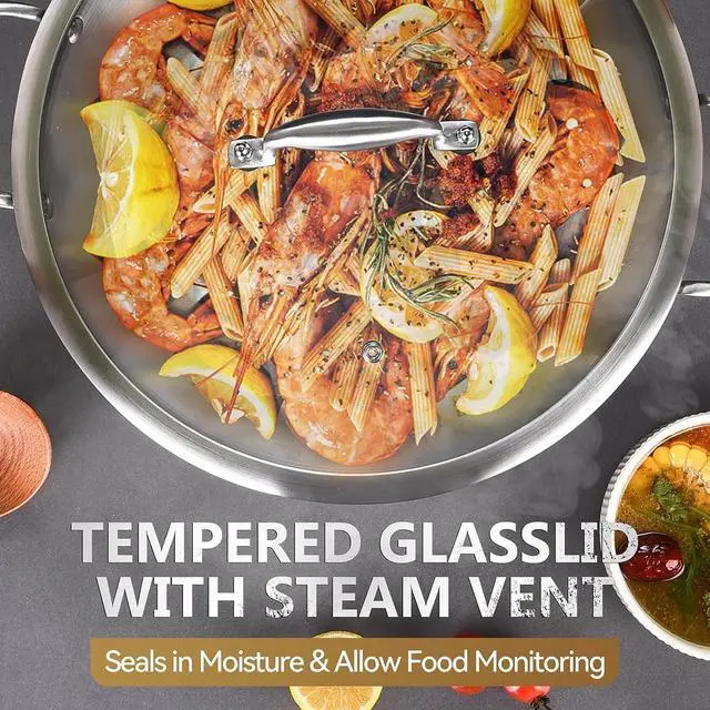 Alt view image 6 of 6 - LOLYKITCH Hybrid Tri-Ply Stainless Steel Non-Stick Saucepan Set of 2,1.5QT & 2.5QT Sauce Pots,Induction Pots and Pans Set,Heavy Duty and Oven Safe.