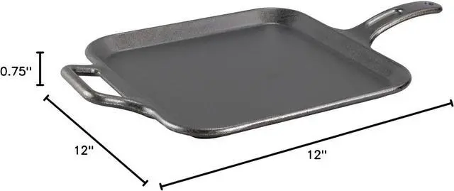 Alt view image 7 of 7 - Lodge BOLD 12 Inch Seasoned Cast Iron Square Griddle, Design-Forward Cookware