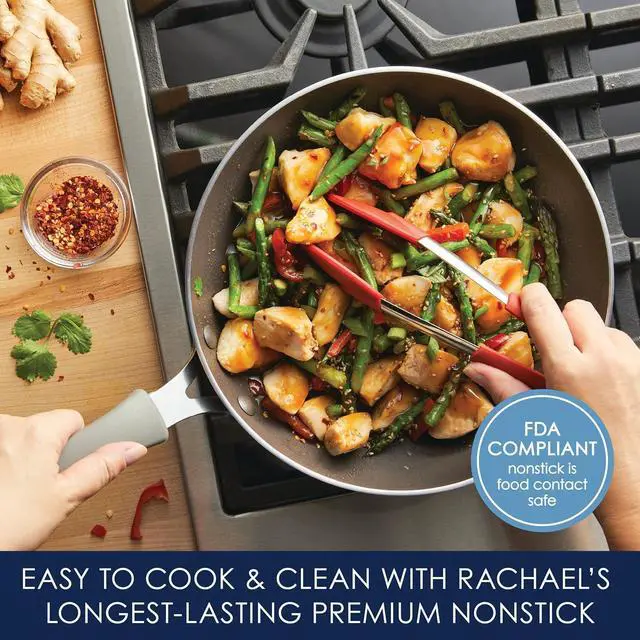 Alt view image 3 of 7 - Rachael Ray Cook + Create Nonstick Stir Fry Pan/Wok, 10.5 Inch, Gray