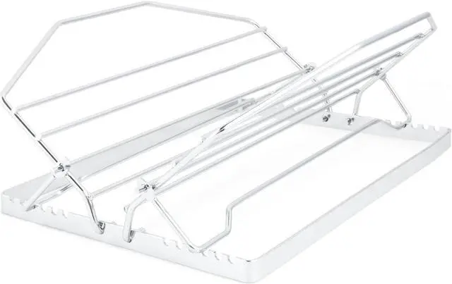Main image of Fox Run Non-Stick Roasting and Cooling Rack, Adjustable, 11" x 10" x 5", Metallic