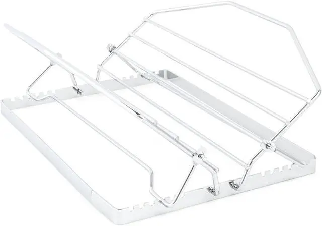 Alt view image 2 of 6 - Fox Run Non-Stick Roasting and Cooling Rack, Adjustable, 11" x 10" x 5", Metallic