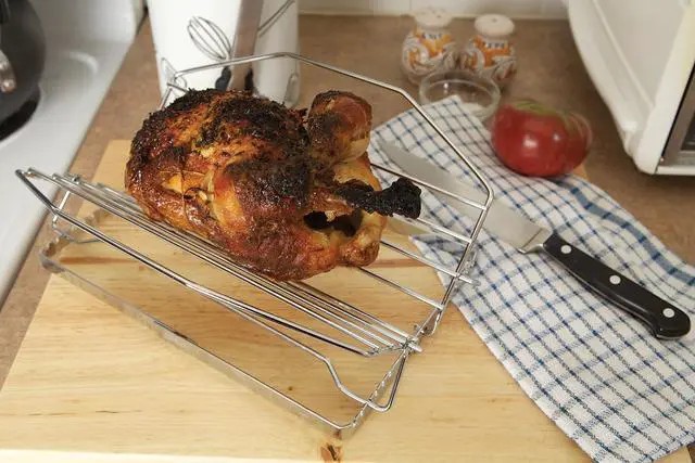 Alt view image 6 of 6 - Fox Run Non-Stick Roasting and Cooling Rack, Adjustable, 11" x 10" x 5", Metallic