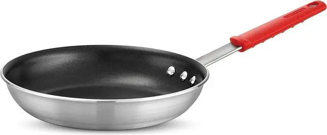 Main image of Tramontina Professional 10-Inch Non Stick Frying Pan, Heavy-Gauge Aluminum Skillet with Reinforced Nonstick Coating, Red Handle, Dishwasher and Oven Safe