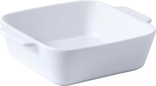 Main image of DOWAN 8x8 Baking dish, Square Baking Pan, Ceramic Casserole Dishes for Oven, Cake Pan with Handle, for Brownie, Lasagna, Casserole, 2 Quart, Home Gift, White