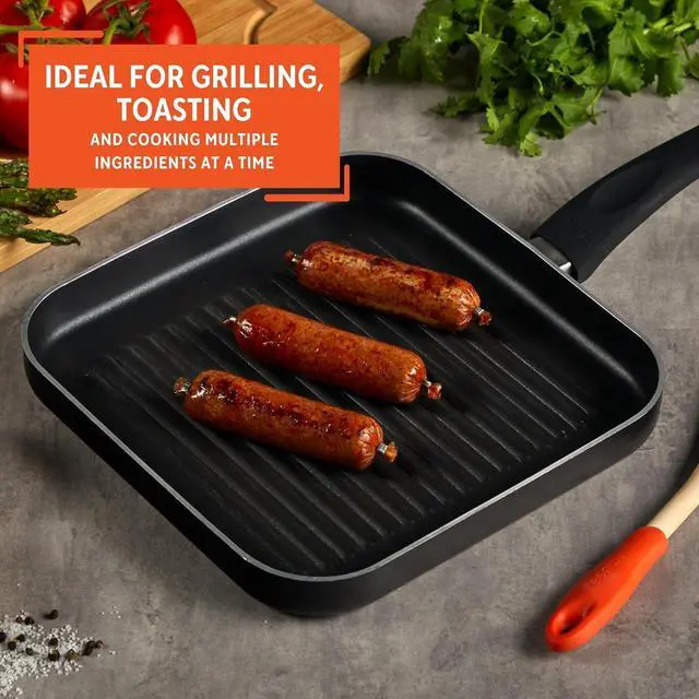 Alt view image 6 of 7 - IMUSA USA IMU-30026 Square Griddle with Ridges 10.5-Inch, Black
