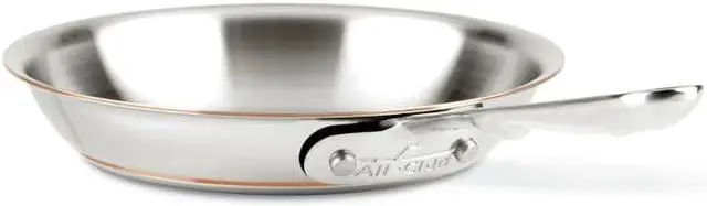 Main image of All-Clad Copper Core 5-Ply Stainless Steel Fry Pan 8 Inch Induction Oven Broiler Safe 600F Pots and Pans, Cookware Silver