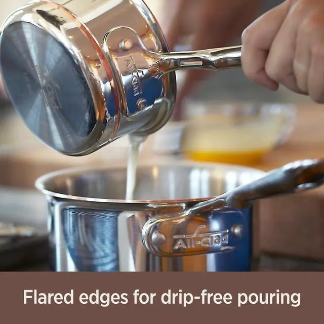 Alt view image 4 of 6 - All-Clad Copper Core 5-Ply Stainless Steel Fry Pan 8 Inch Induction Oven Broiler Safe 600F Pots and Pans, Cookware Silver