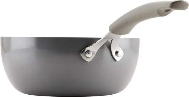Alt view image 3 of 7 - Rachael Ray Cook + Create Nonstick Saucier Pan/Saucepan, 3 Quart, Gray