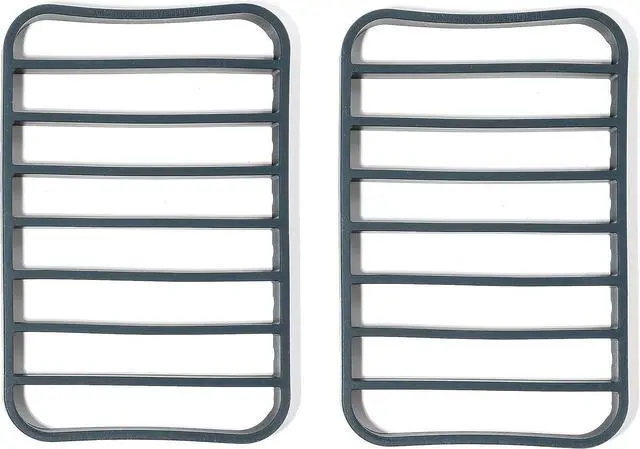 Main image of The Silicone Kitchen Silicone Roasting Rack Pan, Dishwasher Safe, BPA Free, Non-Toxic, 7 in by 10.75 in, Navy, 2 Pack
