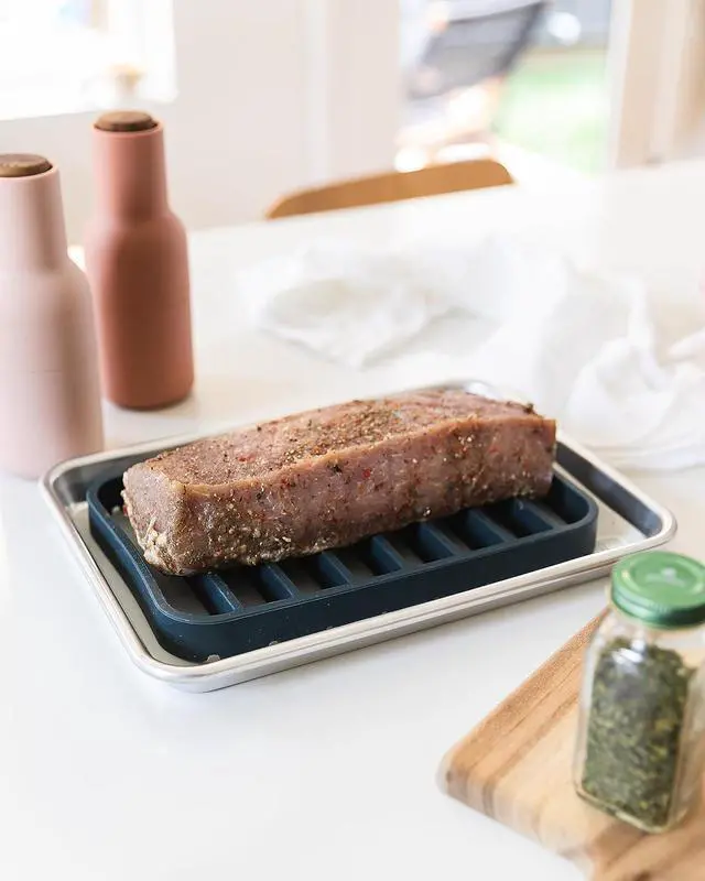 Alt view image 3 of 7 - The Silicone Kitchen Silicone Roasting Rack Pan, Dishwasher Safe, BPA Free, Non-Toxic, 7 in by 10.75 in, Navy, 2 Pack